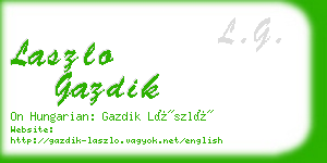 laszlo gazdik business card